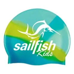 Cuffia Nuoto Sailfish Silicon Cap Kids Blu Giallo Bambino