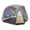 Gazebo Columbus Outdoor Shadow Shelter Marrone Grigio -Negozio All Aperto a09074