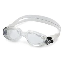 Occhialini Aqua Sphere Kaiman Bianco Nero Con Lenti Trasparenti -Negozio All Aperto aqs ep3000000lc 003