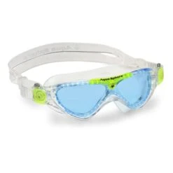 Occhialini Aqua Sphere Vista Verde Con Lenti Trasparenti Blu Bambini