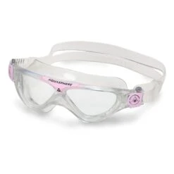 Occhialini Aqua Sphere Vista Bianco Rosa Pastello Con Lenti Trasparenti Bambini -Negozio All Aperto aqs ms5080002lc 003