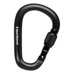 Moschettone Black Diamond Pearlock Screwgate Carabiner Nero