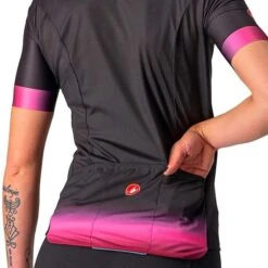 Maglia Castelli Gradient Manica Corta Nero Chiaro Rosa Donna -Negozio All Aperto ca 4521050 085 003