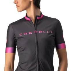 Maglia Castelli Gradient Manica Corta Nero Chiaro Rosa Donna -Negozio All Aperto ca 4521050 085 005