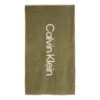 Asciugamano Calvin Klein Mid Logo Verde Cachi Bianco 1 Asciugamano Calvin Klein Mid Logo Verde Cachi Bianco -Negozio All Aperto clk ku0ku00104msp 001