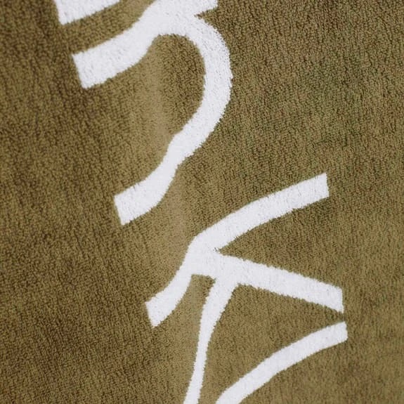 Asciugamano Calvin Klein Mid Logo Verde Cachi Bianco 4 Asciugamano Calvin Klein Mid Logo Verde Cachi Bianco - immagine 2