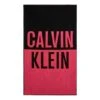 Asciugamano Calvin Klein Beach Big Logo Rosa Nero -Negozio All Aperto clk ku0ku00105u00 001