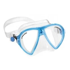 Maschera Da Sub Cressi Ocean Blu Bianco Con Lenti Trasparenti