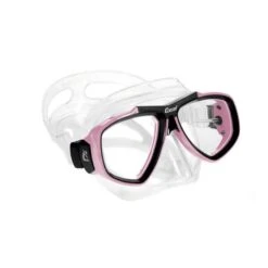 Maschera Da Sub Cressi Focus Rosa Bianco Con Lenti Trasparenti
