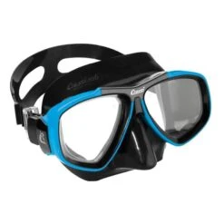 Maschera Da Sub Cressi Focus Nero Blu Con Lenti Trasparenti