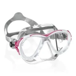 Maschera Da Sub Cressi Eyes Evo Bianco Rosa Con Lenti Trasparenti