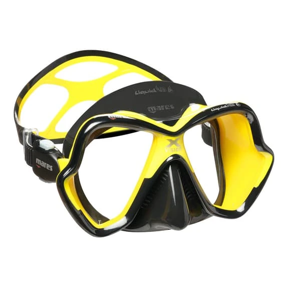 Maschera Da Sub Mares X-Vision Ultra Liquidskin Nero Giallo Con Lenti Trasparenti 3 Maschera Da Sub Mares X-Vision Ultra Liquidskin Nero Giallo Con Lenti Trasparenti