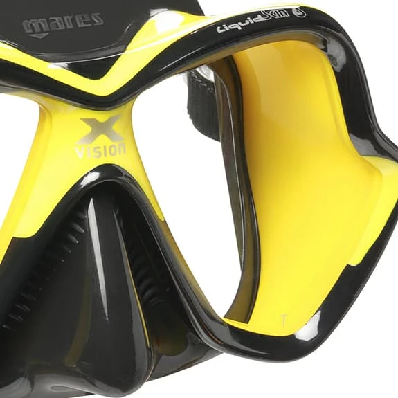 Maschera Da Sub Mares X-Vision Ultra Liquidskin Nero Giallo Con Lenti Trasparenti 4 Maschera Da Sub Mares X-Vision Ultra Liquidskin Nero Giallo Con Lenti Trasparenti - immagine 2