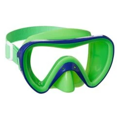 Maschera Da Sub Mares Turtle Verde Blu Con Lenti Trasparenti Bambini
