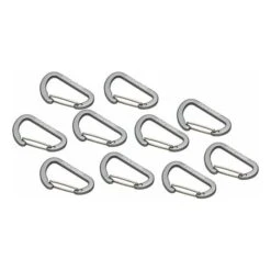 Moschettone Nordisk Alu Hook 10 Pz. Alluminio Grigio
