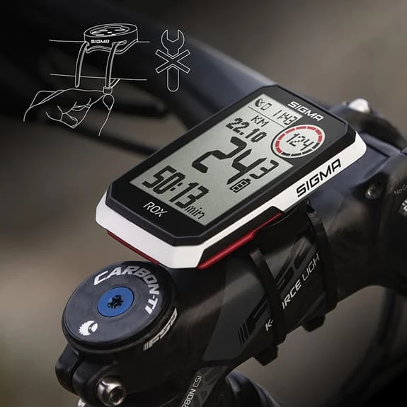 Ciclocomputer Sigma ROX 4.0 + HR Set Bianco 5 Ciclocomputer Sigma ROX 4.0 + HR Set Bianco - immagine 3