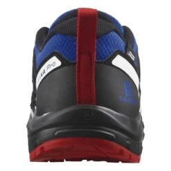 Scarpe Salomon XA Pro V8 ClimaSalomon Waterproof Blu Elettrico Rosso Bambini -Negozio All Aperto slm l47126200 003