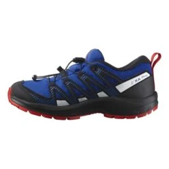 Scarpe Salomon XA Pro V8 ClimaSalomon Waterproof Blu Elettrico Rosso Bambini -Negozio All Aperto slm l47126200 004