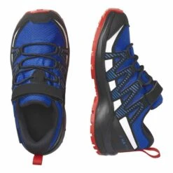 Scarpe Salomon XA Pro V8 ClimaSalomon Waterproof Blu Elettrico Rosso Bebè -Negozio All Aperto slm l47126300 006