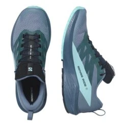 Scarpe Salomon Sense Ride 5 GORE-TEX Grigio Verde Turchese -Negozio All Aperto slm l47147400 006