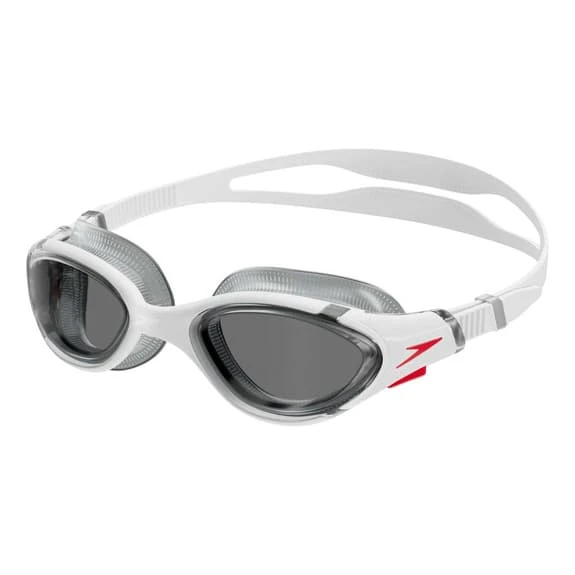 Occhialini Speedo Biofuse 2.0 Bianco Rosso Con Lenti Trasparenti Grigio 3 Occhialini Speedo Biofuse 2.0 Bianco Rosso Con Lenti Trasparenti Grigio