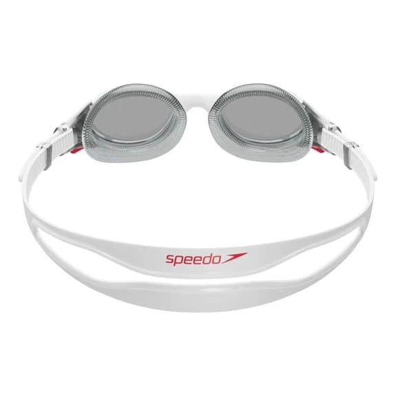 Occhialini Speedo Biofuse 2.0 Bianco Rosso Con Lenti Trasparenti Grigio 4 Occhialini Speedo Biofuse 2.0 Bianco Rosso Con Lenti Trasparenti Grigio - immagine 2