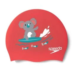 Cuffia Speedo Printed Silicone Rosso Verde Scuro Marrone Bambini