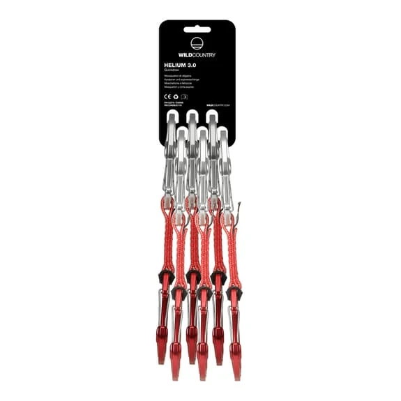 Pacco Da 6 Rinvii Express Wild Country Helium 3.0 10cm Rosso Argento 3 Pacco Da 6 Rinvii Express Wild Country Helium 3.0 10cm Rosso Argento